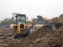 XCMG mini backhoe XC870K 2.5ton new backhoe loader and wheel excavator